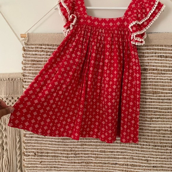 Sweet Magnolias New without tags red angel wing sleeve dress - Picture 3 of 6